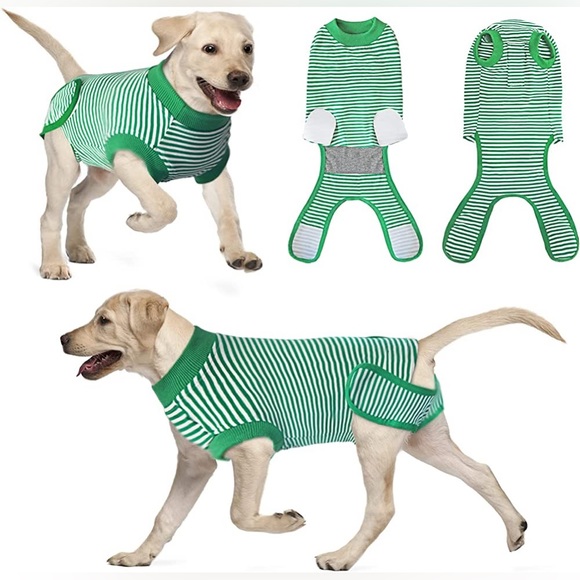 Other - Green and White Post Surgery Recovery Shirt for Dogs Size Small (3-7lb)